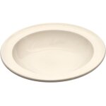 Assiette creuse cramique beige argile 22 x 22 x 4 cm
