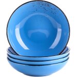 Assiette creuse en céramique, assiette a soupe saladier faïence, 4 pièces - 700 ml Assiette creuse en céramique, assiette a soupe saladier faïence, 4 pièces - 700 ml