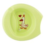 Assiette creuse d�cor�e avec rebord - x1 - assortiment de coloris - rose / bleu / vert