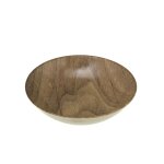 Assiette creuse design bois mood - diam. 20 cm - marron