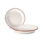 Assiette creuse email bordeaux 24 cm