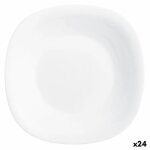 Assiette creuse luminarc carine blanc verre ( 23, 5 cm) (24 units)