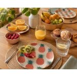Assiette d�cor�e motif ananas ¿ 20 cm