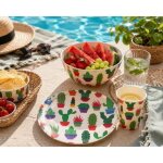 Assiette d�cor�e motif cactus� 20 cm