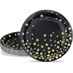Assiettes a dessert 18cm paillettes dorées assiettes en carton jetables noir assiettes en papier de fête ... Assiettes a dessert 18cm paillettes dorées assiettes en carton jetables noir assiettes en papier de fête ...