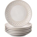 Assiettes a dessert, ¿22cm assiettes a salade en grs, assiettes plates de service en relief pour apritif, ...