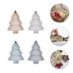 Assiette a dessert pratique, 4 pièces, assiette a collation, thème de noël, pour serveur alimentaire Assiette a dessert pratique, 4 pièces, assiette a collation, thème de noël, pour serveur alimentaire