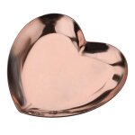 Assiette a dessert en acier inoxydable, or rose, stockage de documents, empilable, utile