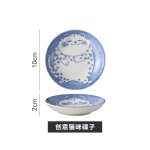Assiettes a dessert en cramique de style japonais, vaisselle anglaise crative, motif de chat porte ...