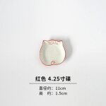 Assiettes a dessert en c�ramique de style japonais, vaisselle anglaise cr�ative, motif de chat porte ...