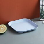 Assiette a dessert carrée en paille de blé naturel pur, bol d'assaisonnement aissce, plat nickel able, ... Assiette a dessert carrée en paille de blé naturel pur, bol d'assaisonnement aissce, plat nickel able, ...
