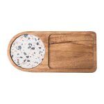 Assiette a dessert durable en bois, plateau a nourriture, pratique, durable, vaisselle, accessoire, fourniture ...