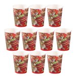Assiettes a dessert de nol, gobelets et assiettes en papier, vaisselle de table, dcorations pour fte ...