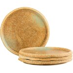 Assiettes a dessert, petit - djeuner en cramique, 20 cm, pour 4 personnes, petites assiettes pour salade, ...
