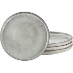 Assiettes a dessert en porcelaine, assiette plates pour 4 personnes, assiette service de table glaure ...