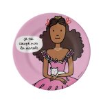 Assiette a dessert princesse : je ne coupe pas la parole - petit jour paris