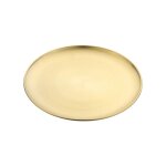 Assiette a dessert ronde en acier inoxydable, assiette a fruits, pio a cracher sophia, couleur or, argent, ...