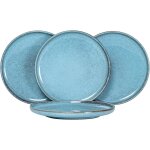 Assiette a dessert ronde, service de table en grs glaure pour 4 personnes, assiettes a dner / assiette ...