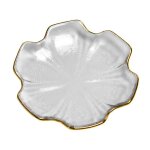 Assiette a dessert en verre en forme de fleur de style japonais, assiette a sushi, gteau, vaisselle ...