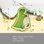 Assiette de dinosaur3 - ensemble de vaisselle dinosaure en fibre de bambou pour enfants, assiette a dîner, ... Assiette de dinosaur3 - ensemble de vaisselle dinosaure en fibre de bambou pour enfants, assiette a dîner, ...