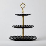 Assiette a gteau en plastique a 3 niveaux, support a dessert, th de l'aprs - midi, ix, mariage, anniversair ...