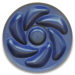 Assiettes a huitres bleu nuit 6 compartiments + 1 pour le citron, sauce. fabrication fran�aise diam�tre ...