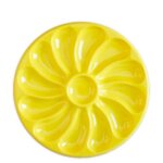 Assiettes a huitres couleur jaune 12 compartiments + 1 pour le citron, sauce. fabrication française diamètre ... Assiettes a huitres couleur jaune 12 compartiments + 1 pour le citron, sauce. fabrication française diamètre ...