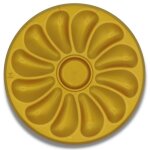 Assiettes a huitres couleur or 12 compartiments + 1 pour le citron, sauce. fabrication française diamètre ... Assiettes a huitres couleur or 12 compartiments + 1 pour le citron, sauce. fabrication française diamètre ...
