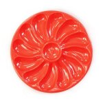 Assiettes a huitres couleur rouge 12 compartiments + 1 pour le citron, sauce. fabrication française diamètre ... Assiettes a huitres couleur rouge 12 compartiments + 1 pour le citron, sauce. fabrication française diamètre ...