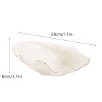 Assiette irrgulire en cramique en forme d'oyster, assiettes a dessert, snack aux fruits, assiettes ...