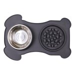 Assiette a d�ner en silicone s / l, une pi�ce pour animaux de compagnie, peut etre equip�e d'un napperon ...