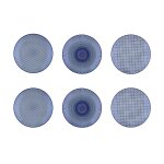 Assiette pattern Ø21cm - 6 pi�ces - dark blue