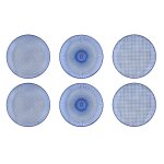 Assiette pattern Ø26cm - 6 pi�ces - dark blue
