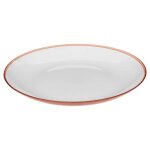 Assiette plate - collection pastel - 25 cm - rouge - polystyrne dur - compatible lave - vaisselle
