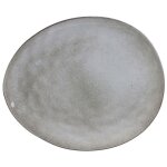 Assiette plate galet gris