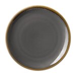 Assiette plate ronde grise 230 mm lot de 6