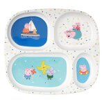 Assiette plateau a 4 compartiments peppa pig