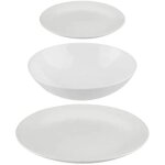 Assiettes - secret de gourmet - service de table - lot de 18 - céramique - blanc Assiettes - secret de gourmet - service de table - lot de 18 - céramique - blanc