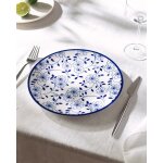 Assiette de service r�ve bleu jardin