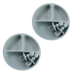 Assiette en silicone pour bb, bol a vaisselle a poigne, assiettes a micro - ondes pour tout - petit ...