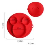 Assiette en silicone sans bpa pour bbs, vaisselle anglaise'entranement pour enfants, assiettes synchronise ...