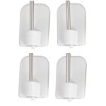 Ateliers 28 supports - crochets adh�sifs / autocollant pour tringle de vitrage - lot de 4 (gris)