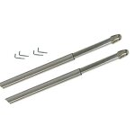 Ateliers 28 tringles de vitrage extensibles - plate / ovale - m�tal - lot de 2 80 x 110 cm chrome