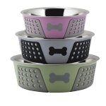 Auge en acier inoxydable. belle salle a manger verte 1. 600 ml.