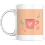 Autocollant mignon personnalise de cercle de tasse avec votre texte tasse actuelle