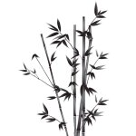 Autocollant mural bambou