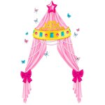 Autocollant mural lit de princesse en trompe l'�il
