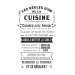 Autocollant mural les r�gles d'or de la cuisine