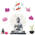 Autocollant mural zen bouddha
