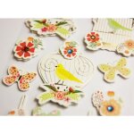 Autocollants en relief � dorures - oiseaux en cage - sceny - mixte - a partir de 5 ans - enfant